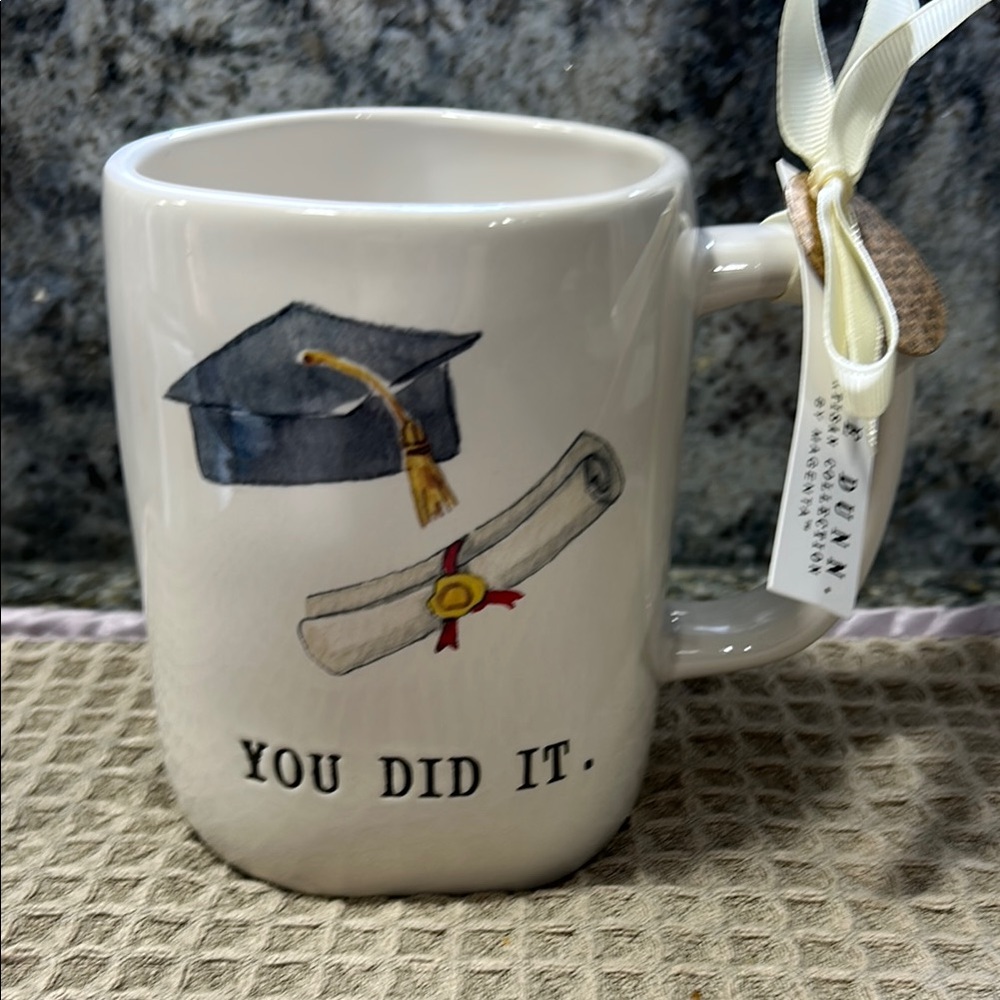 NWT Rae Dunn “You Did It” Mug 16 oz Graduation Congrats Coffee Cup w/ Tag